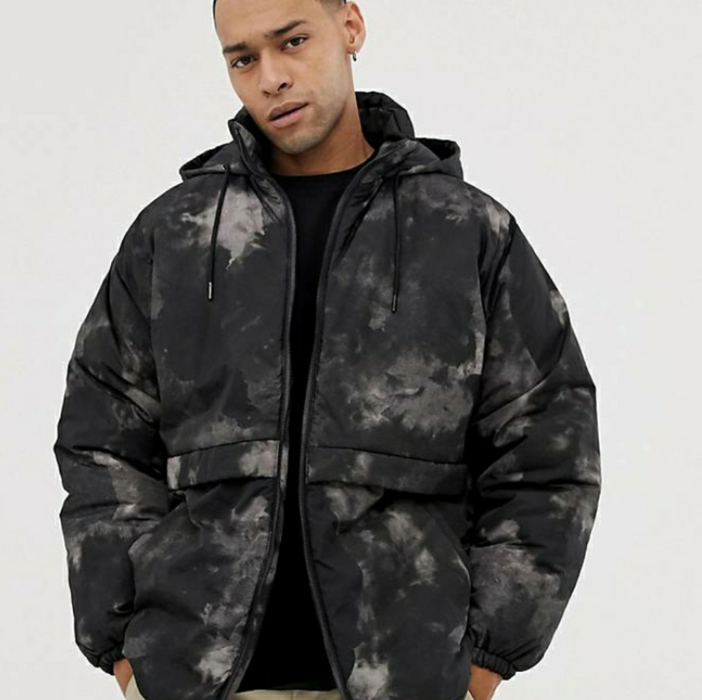 ASOS oversized Camo Parka Color: black size:2XS